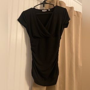 New York and Company women’s ruched shirt. Black. Size XS
